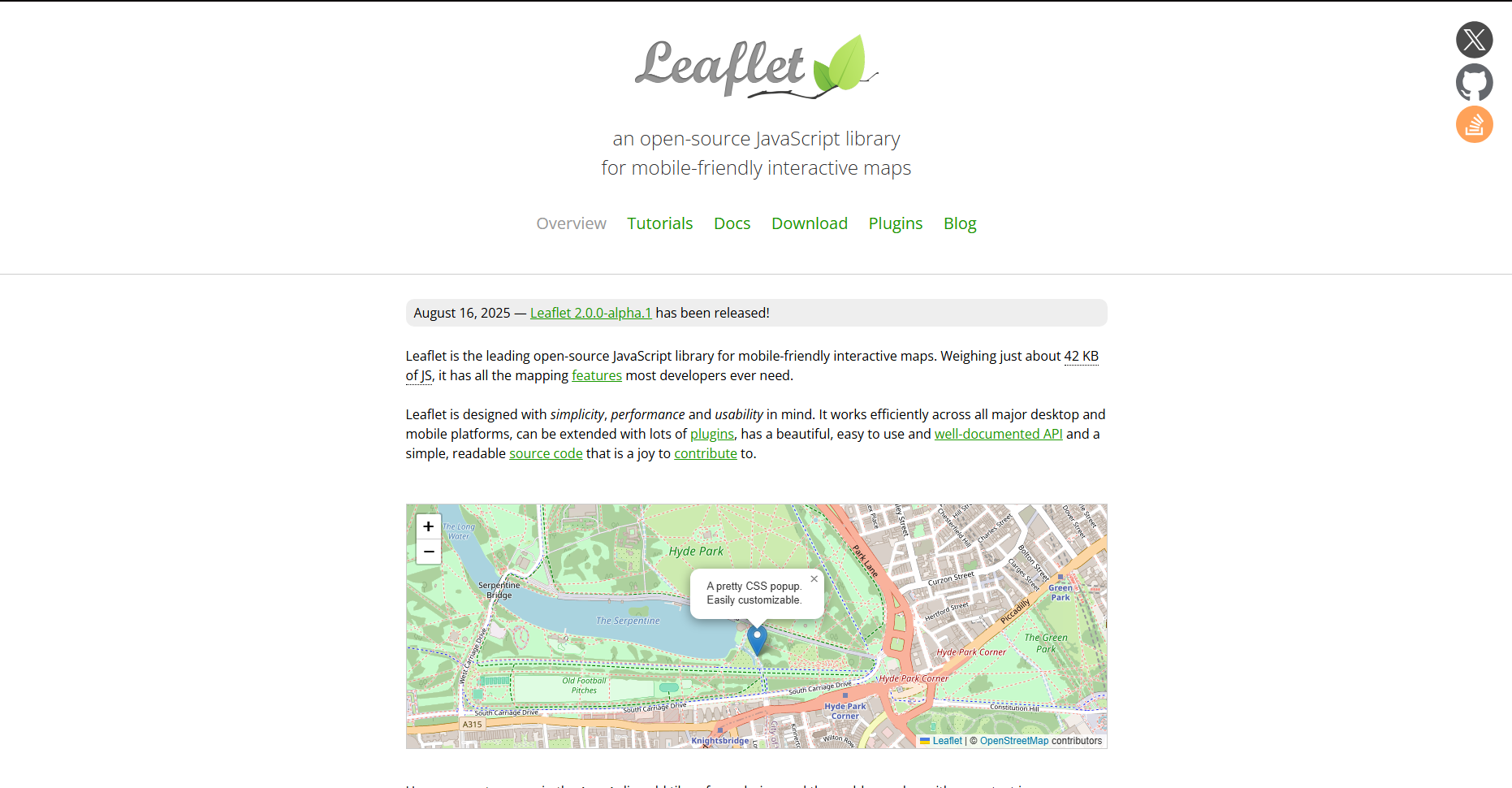 Front page of Leaflet