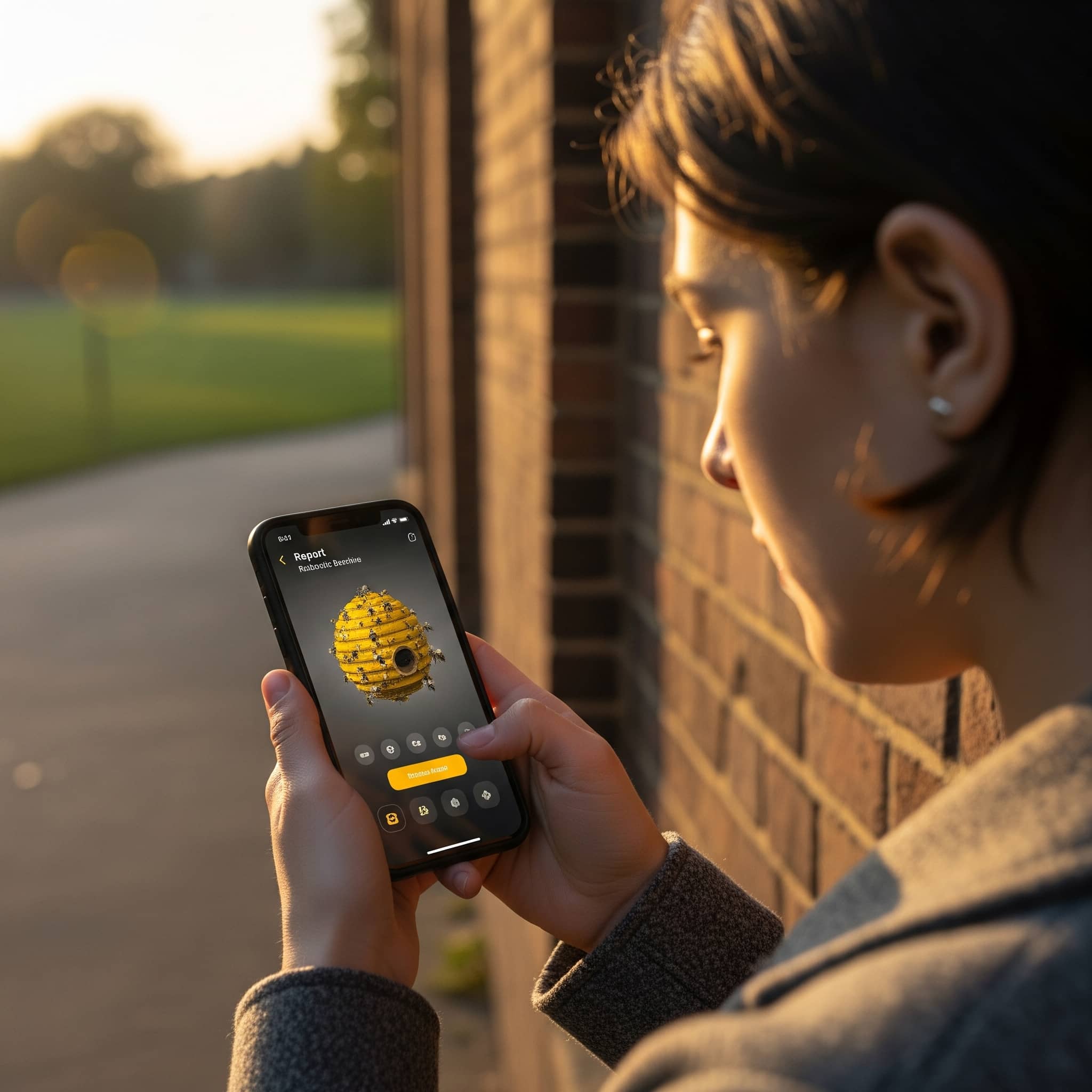 Someone reporting a hive through our APIDETECT app