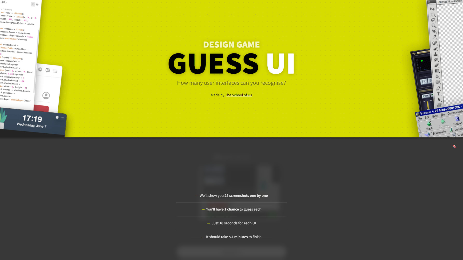 Image du site Guess UI