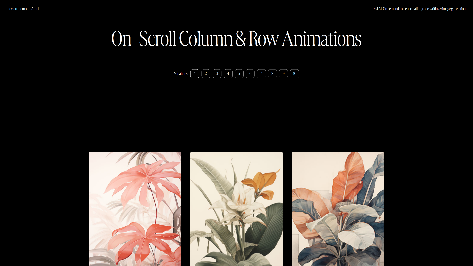 Image du site On Scroll Columns Rows